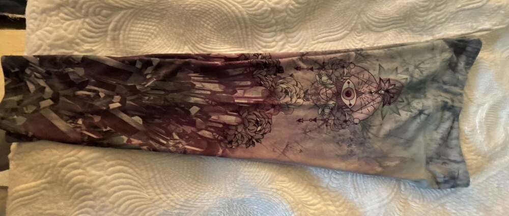 Flexure Crystal Floral Eye Graphic Print Leggings Size L